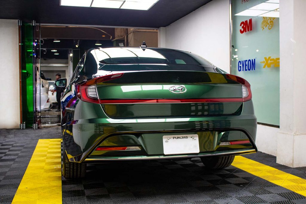Hyundai Sonata - Inozetek Supergloss Metallic Midnight Green Wrap Hyundai Sonata wrapped in Inozetek Supergloss Metallic Midnight Green Wrap. By Protek Car Care Lahore Pakistan