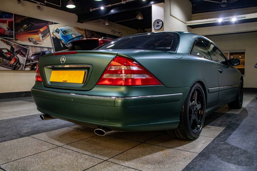 Mercedes CL - 3M Matte Pine Green Wrap Mercedes CL wrapped 3M Matte Pine Green Wrap. By Protek Car Care Lahore Pakistan